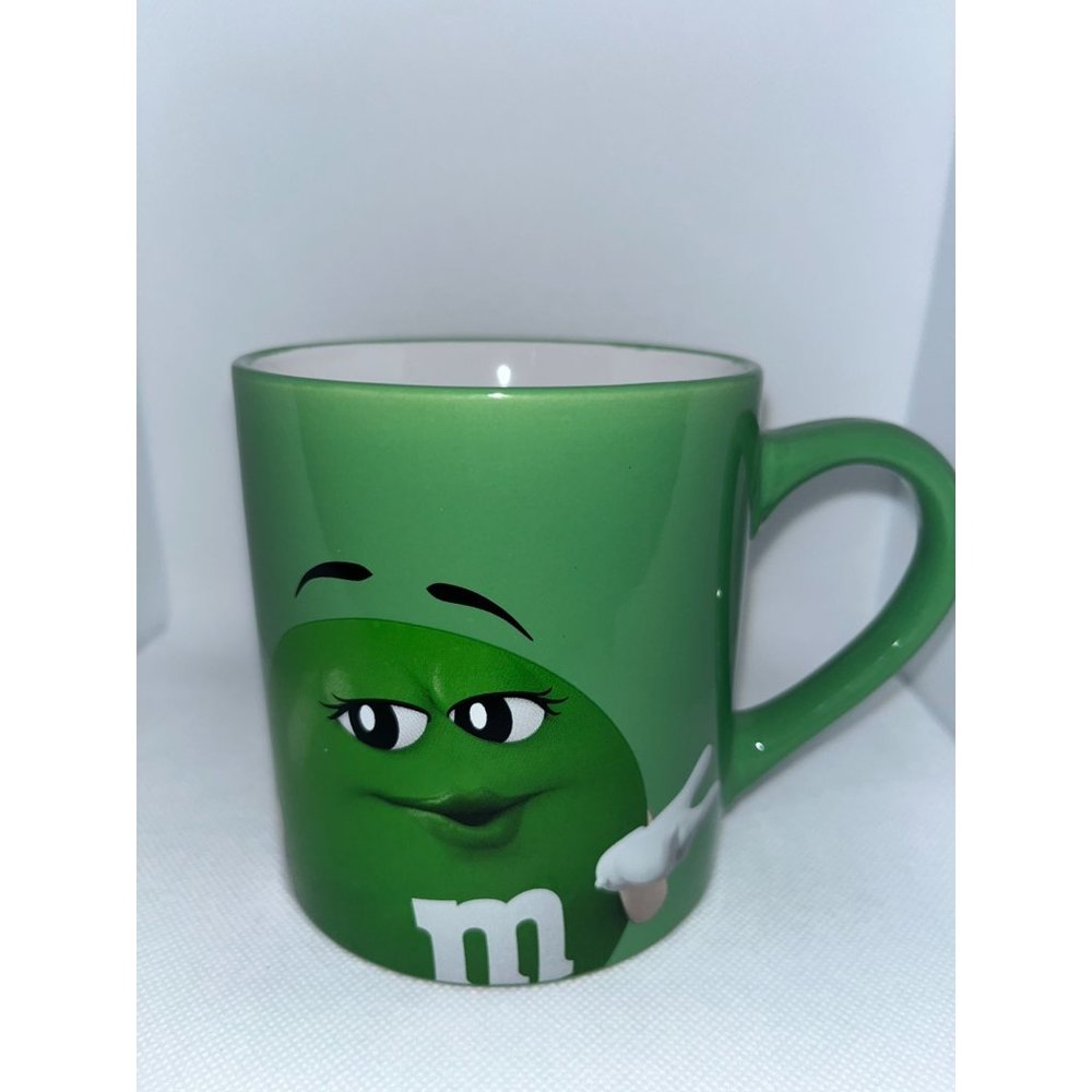 Green M&M Coffee Mug Eat Your Heart Out Darling